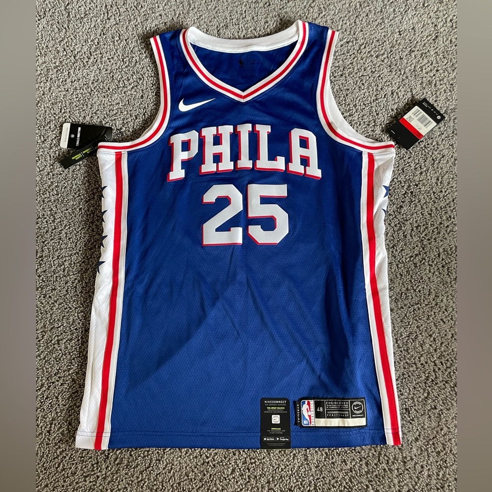 Brand New With Tags Nike Dri Fit Philadelphia 76ers NBA Jersey